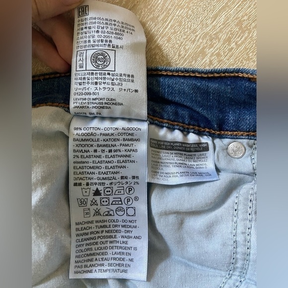 Levi’s Wedgie Skinny Classic High Rise Denim Blue Jeans Button Fly 16 Women’s - Picture 12 of 14